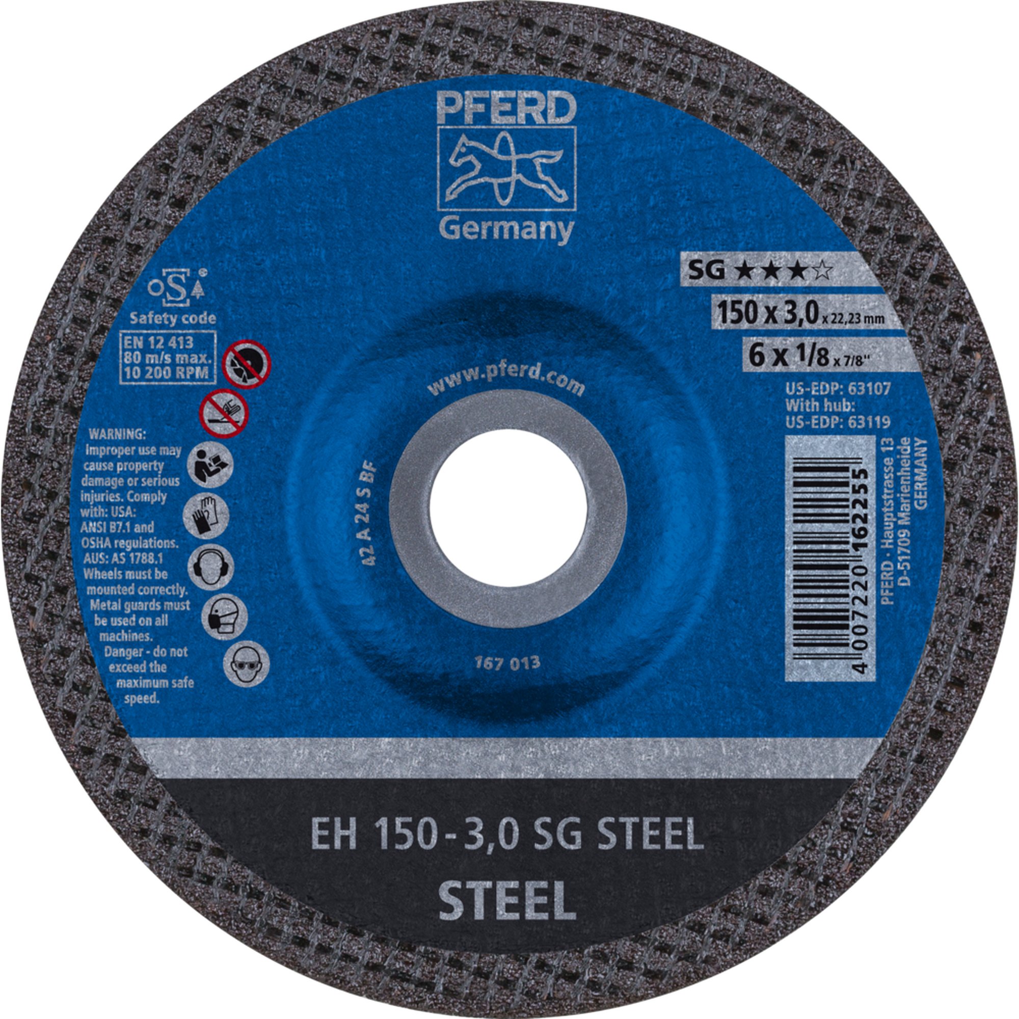 PFERD disque de découpe EH 150-3,0 SG STEEL