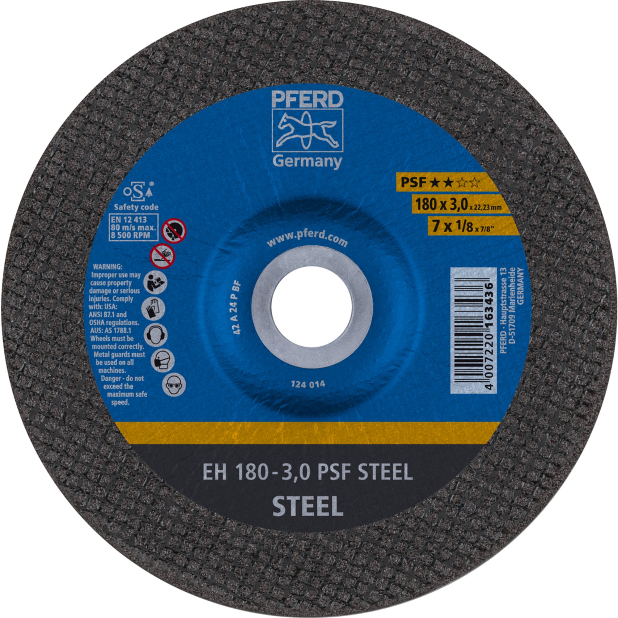 Disque de tronçonnage PFERD EH 180-3,0 PSF STEEL