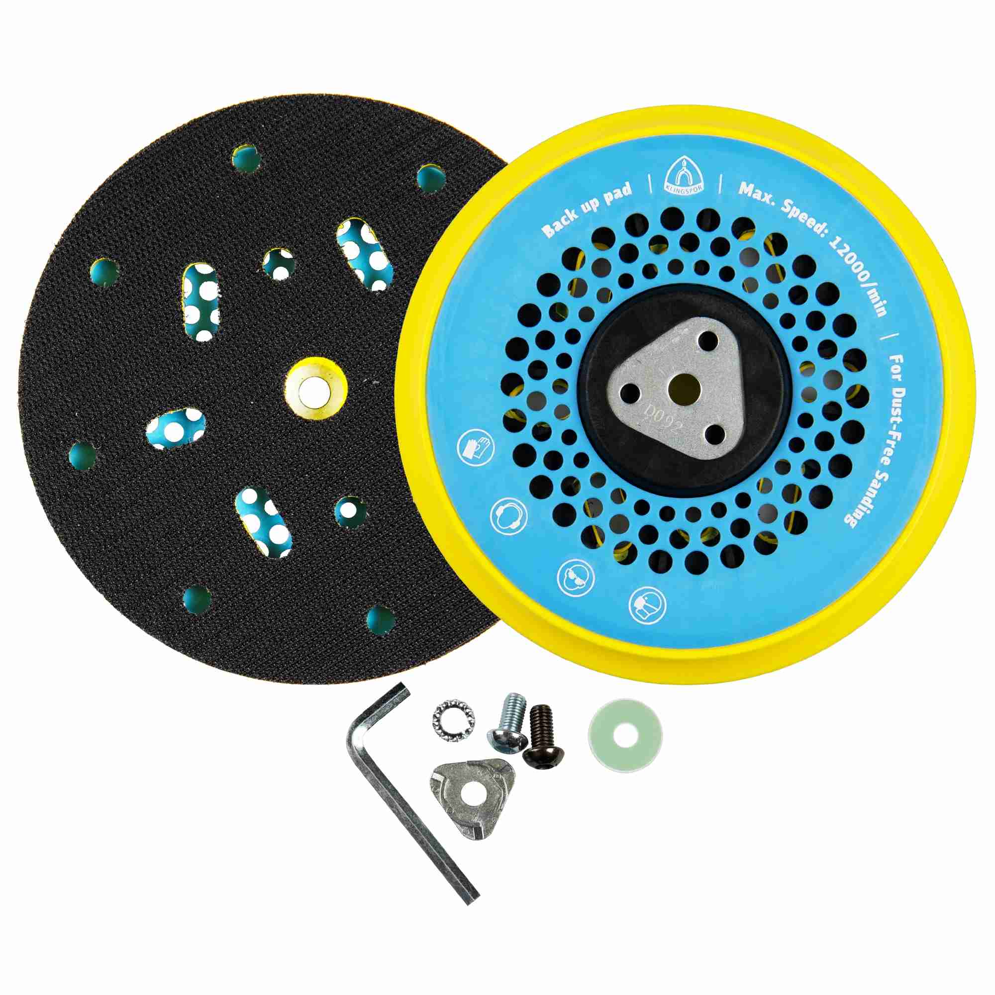 Klingspor HST 545 Plateau d'appui adhésif 150 mm MEDIUM Filetage M8/5/16