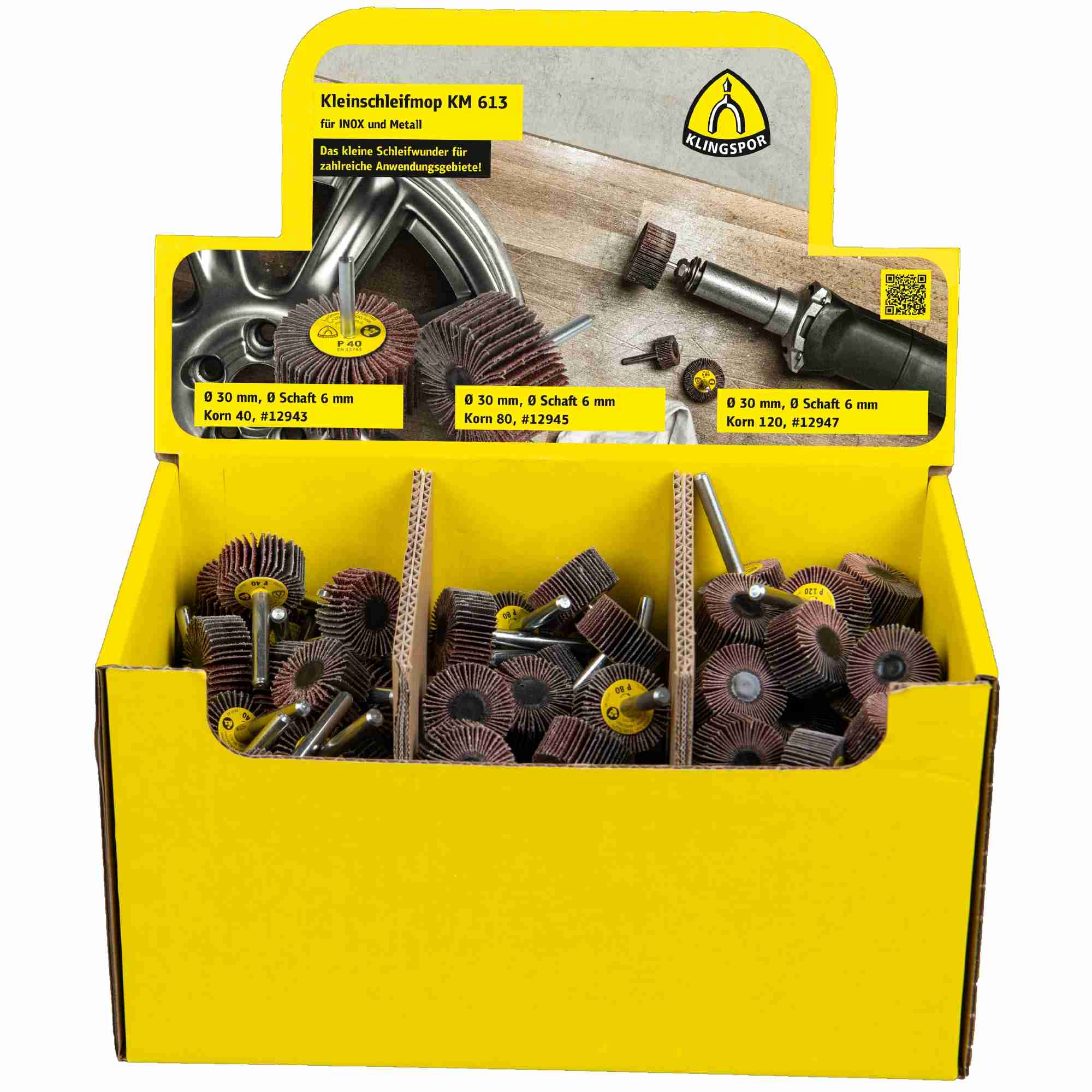 Klingspor KM 613 disque à poncer (Set) 30 x 15 x 6 mm