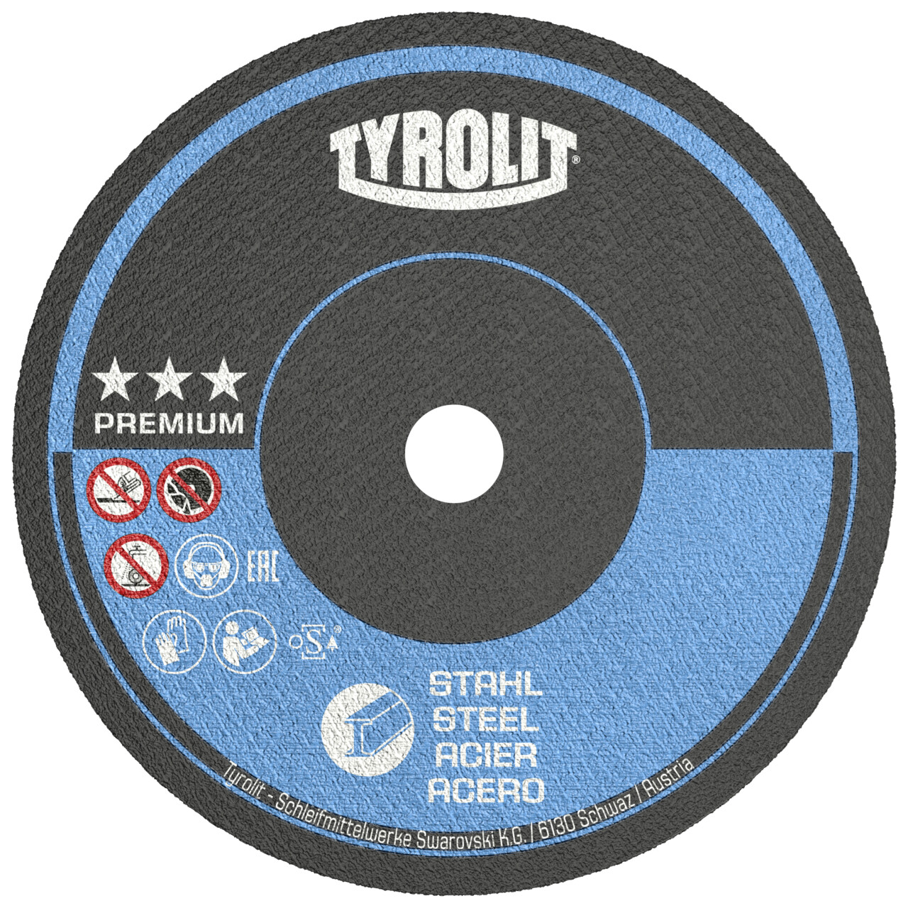 Tyrolit disque à tronçonner pour le métal droit 75x1x10 mm A100 PREMIUM acier