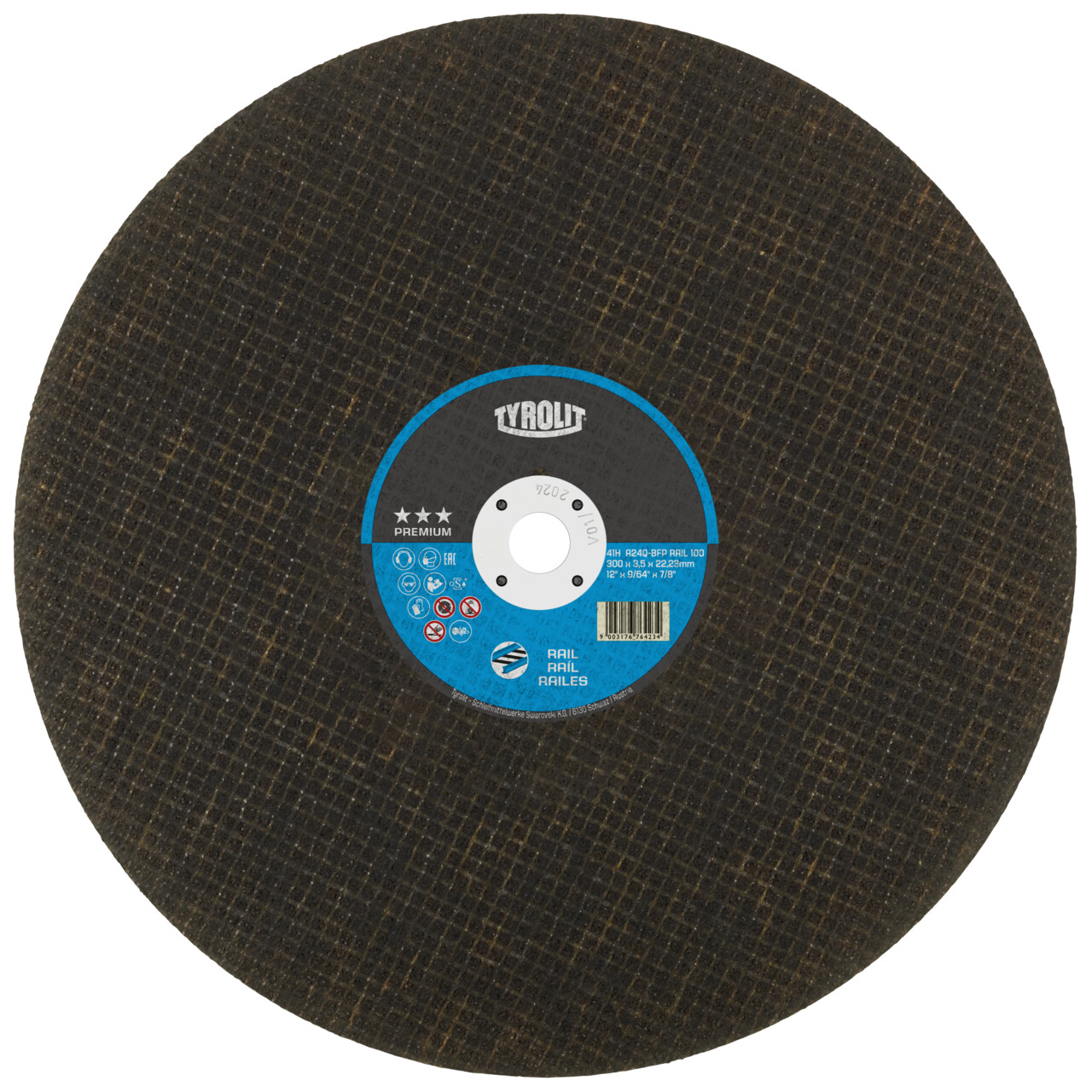 Disque de tronçonnage Tyrolit droit 400x4,3x22,23 mm A30 PREMIUM Rails