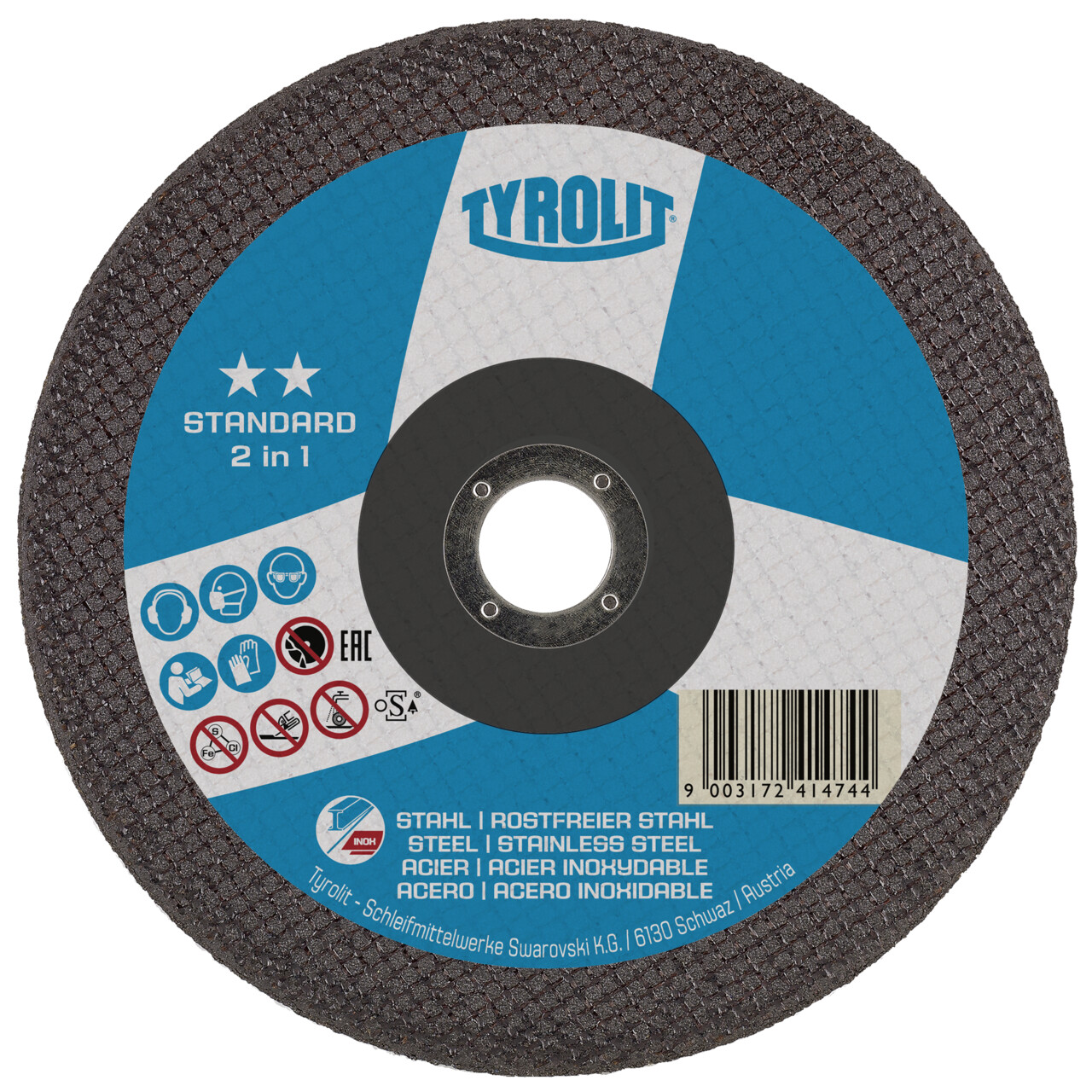 Disque de tronçonnage Tyrolit droit 230x1,9x22,23 mm A46 STANDARD Acier/Inox