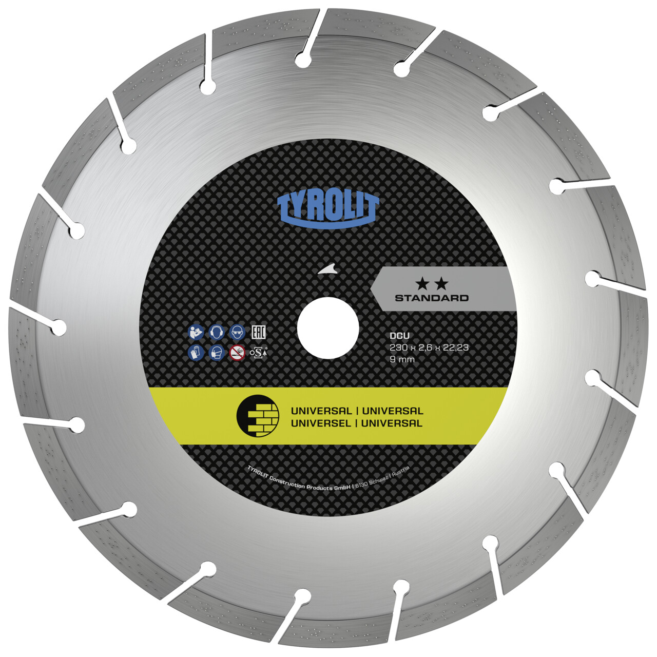 Tyrolit DCU Coupe à sec Lames de scie 150x2,6x22,23 STANDARD Universal